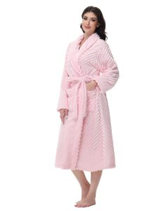Yurhap Premium Robes for Women - Super Soft Cozy Fleece Plush Long Bathrobe for Daily Comfort