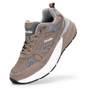 FitVille Rebound NEO V1 Wide Walking Shoes for Men with Arch Support for Flat Feet Heel Pain Relief